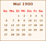 Kalender Mai 1900