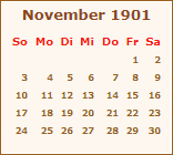 Ereignisse November 1901