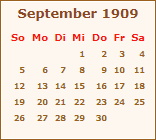 Ereignisse September 1909