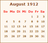 Ereignisse August 1912