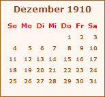 Ereignisse Dezember 1910