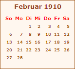 Ereignisse Februar 1910