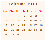 Ereignisse Februar 1911