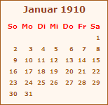 Ereignisse Januar 1910
