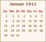 Ereignisse Januar 1911