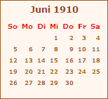 Ereignisse Juni 1910