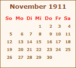Ereignisse November 1911