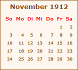 Ereignisse November 1912