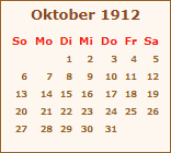Ereignisse Oktober 1912