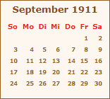 Ereignisse September 1911