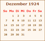 Ereignisse Dezember 1924