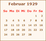 Ereignisse Februar 1929