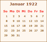 Ereignisse Januar 1922