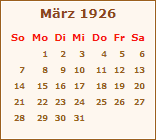 Ereignisse Mrz 1926