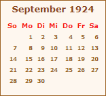 Kalender September 1924