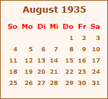 Ereignisse August 1935