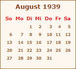 Ereignisse August 1939