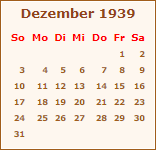Ereignisse Dezember 1939