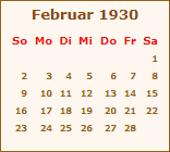 Ereignisse Februar 1930