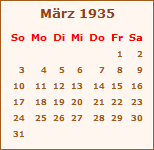 Ereignisse März 1935