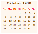 Ereignisse Oktober 1930