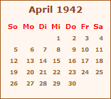 Ereignisse April 1942