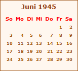 Ereignisse Juni 1945
