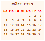 Ereignisse März 1945