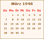Kalender Mrz 1948