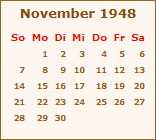 Kalender November 1948