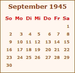 Ereignisse September 1945