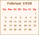 Ereignisse Februar 1958