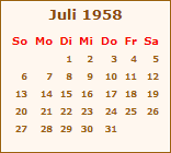 Ereignisse Juli 1958