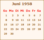 Ereignisse Juni 1958