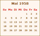 Ereignisse Mai 1958