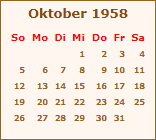 Ereignisse Oktober 1958