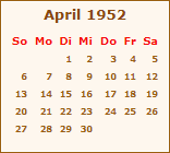 Ereignisse April 1952