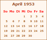 Ereignisse April 1953