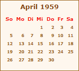 Ereignisse April 1959