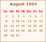 Ereignisse August 1954