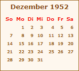 Ereignisse Dezember 1952