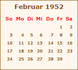Ereignisse Februar 1952