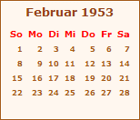 Ereignisse Februar 1953