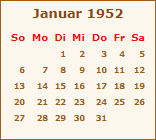 Ereignisse Januar 1952