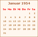 Ereignisse Januar 1954