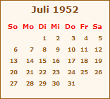 Ereignisse Juli 1952