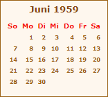 Ereignisse Juni 1959