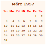 Ereignisse Mrz 1957