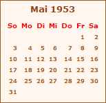 Ereignisse Mai 1953