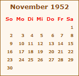 Ereignisse November 1952